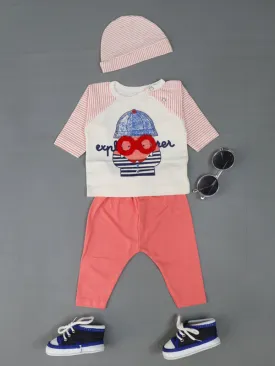 0Mth - 3Mth Explorer Pink Baba Suit For Newborns AJ NBS58