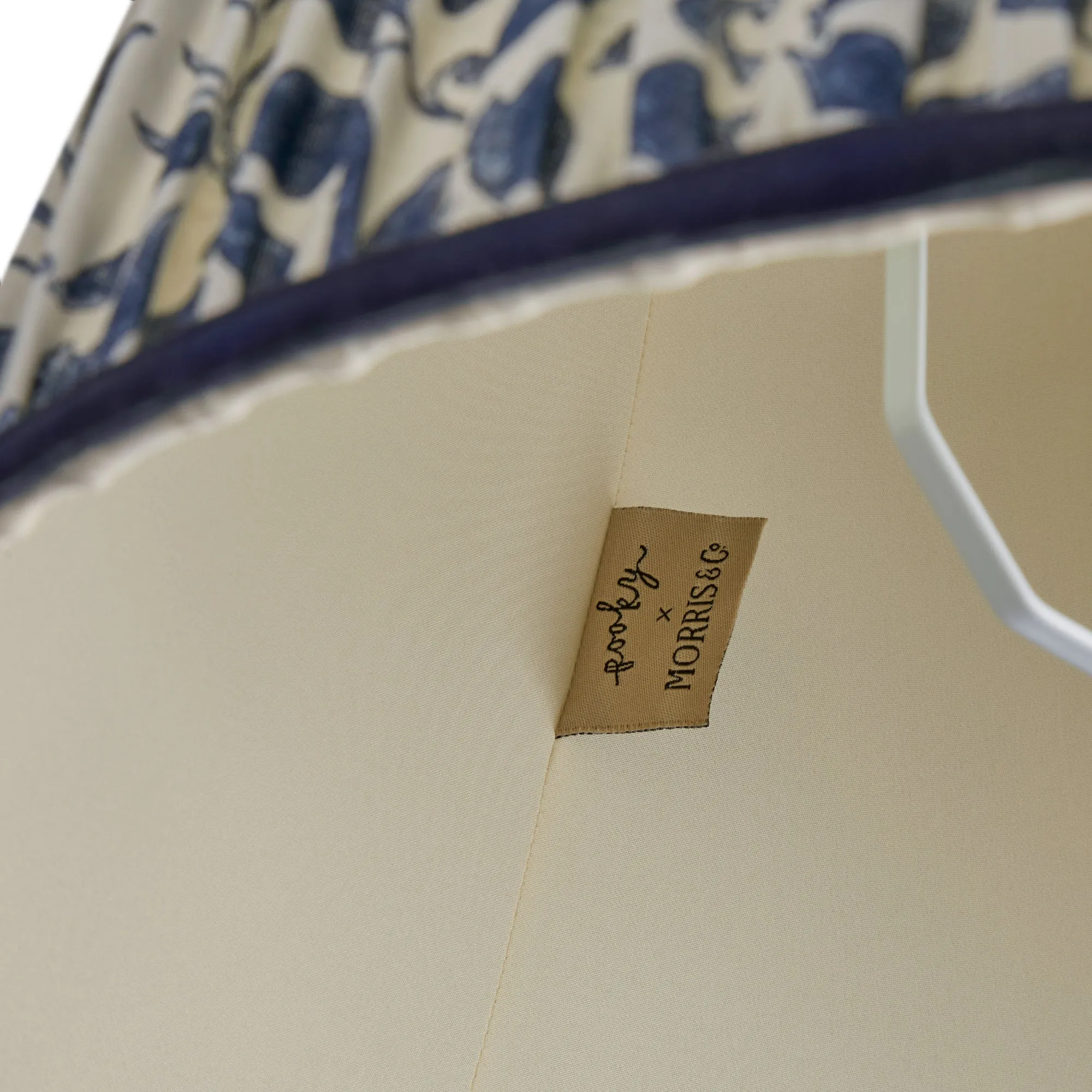 16cm empire shade in indigo Rosehip linen by Morris & Co.