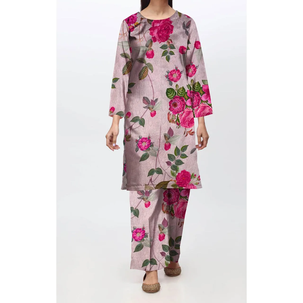 2 PC- Unstitched Digital Printed Linen Suit PW4460