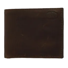 3D Men's Bifold Flip Dark Brown Leather Wallet D250000434