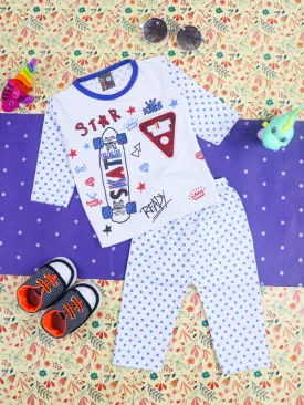 3Mth - 9Mth Star Blue Baba Suit For Newborns HG NBS98