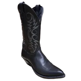 Abilene Ladies 12" Genuine Leather J-Toe Black Western Boots 9174