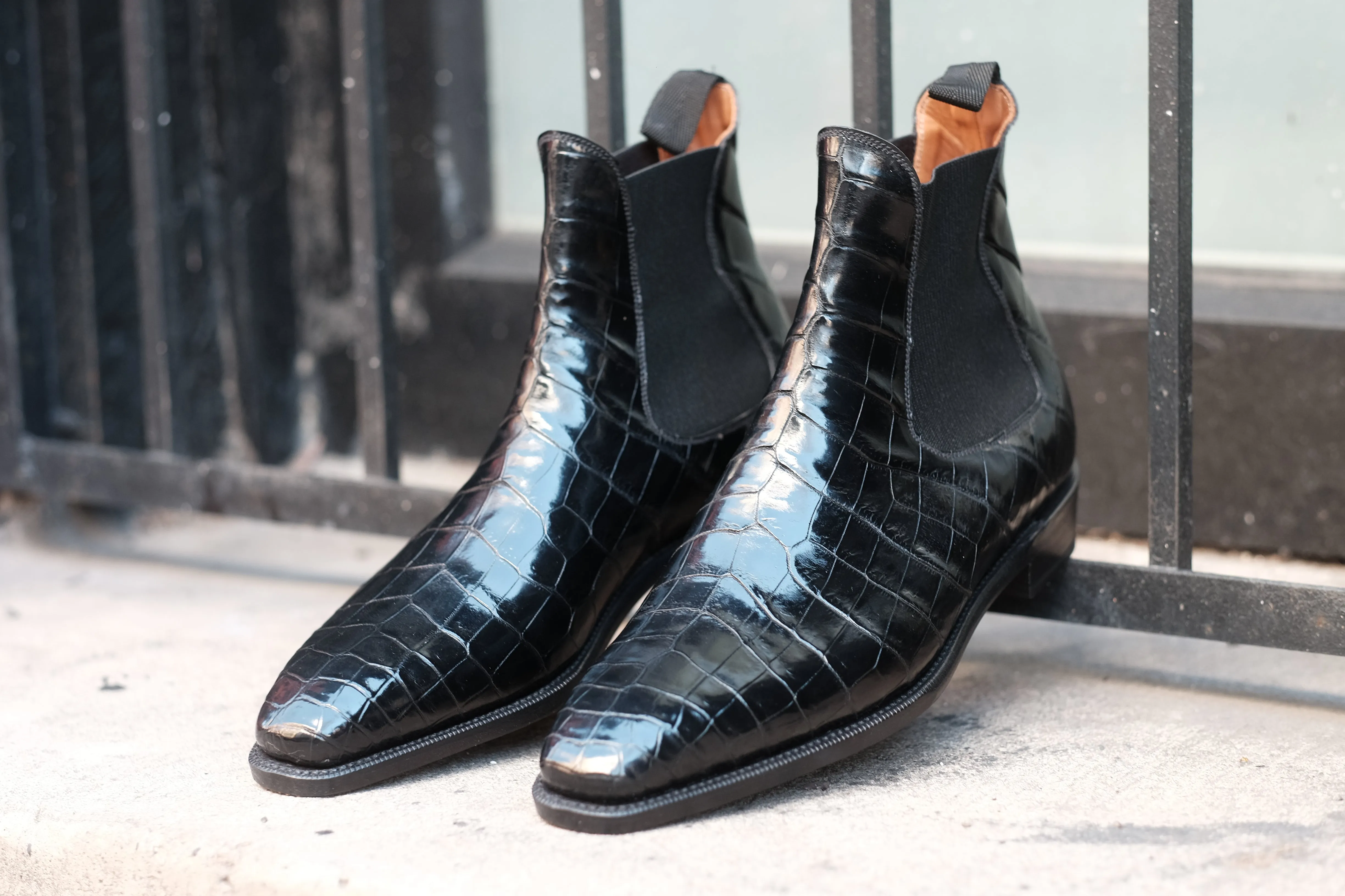 Alki Redux - MTO - Genuine Crocodile - Black - LPB Last - Single Leather Sole