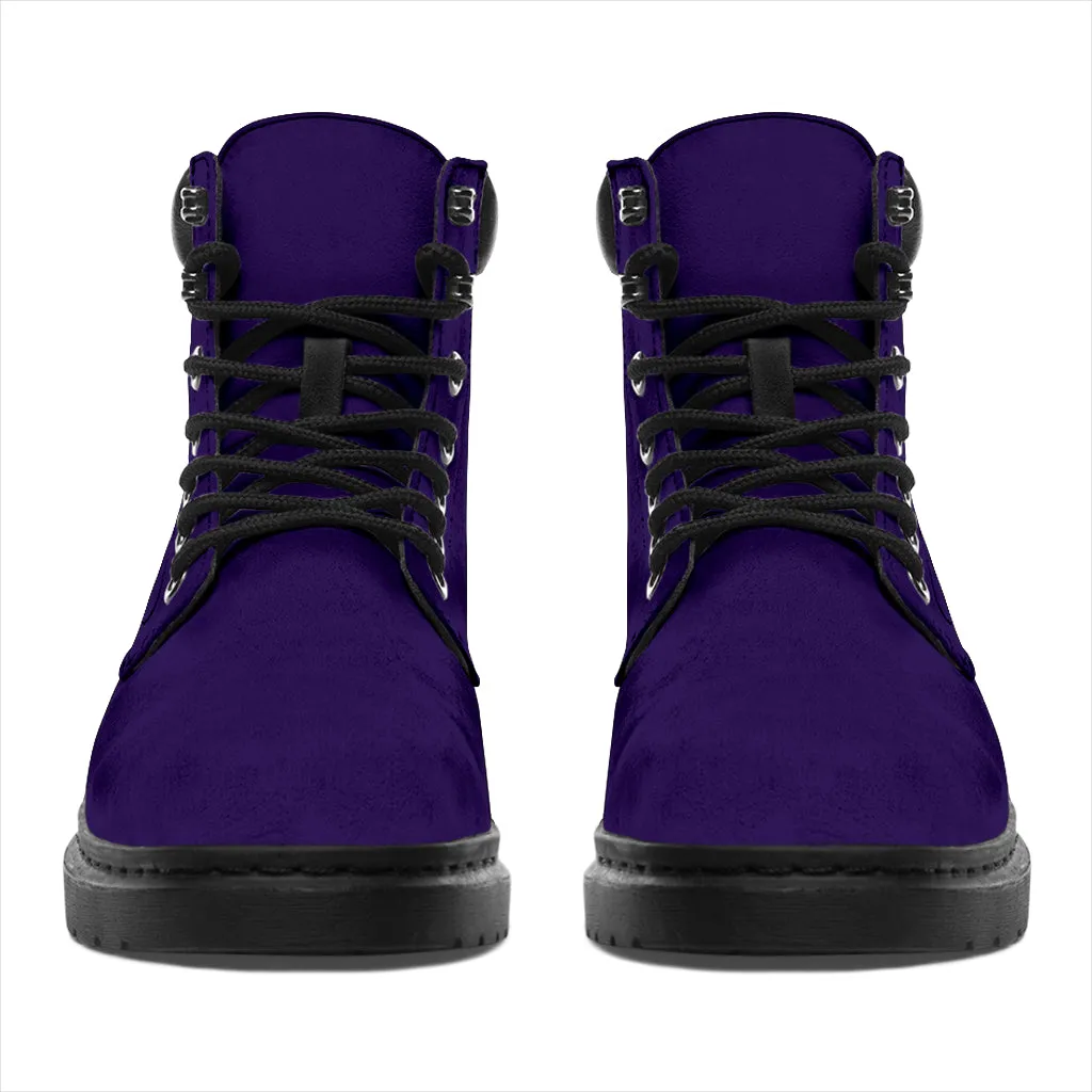 All-Season Boots_Dark Purple_ Micro-Suede