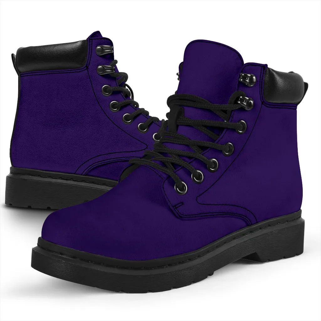 All-Season Boots_Dark Purple_ Micro-Suede