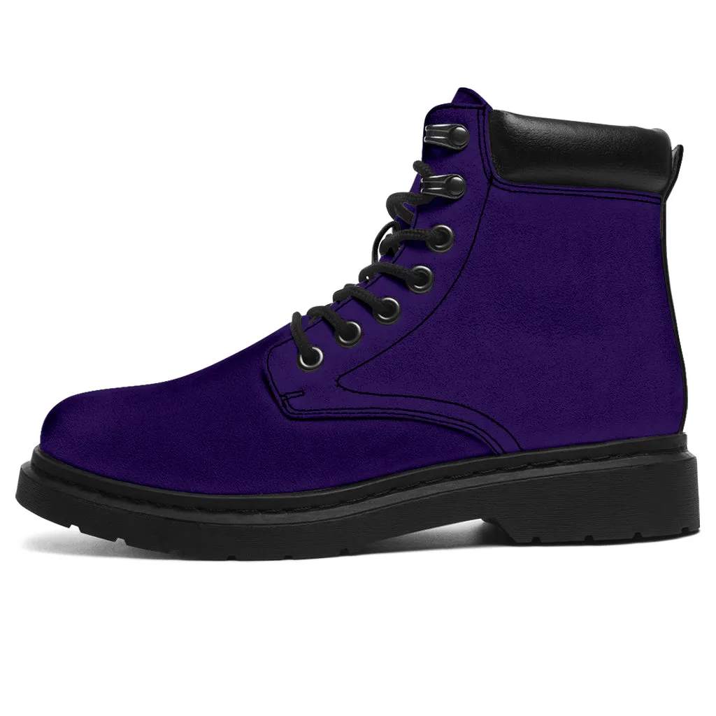 All-Season Boots_Dark Purple_ Micro-Suede