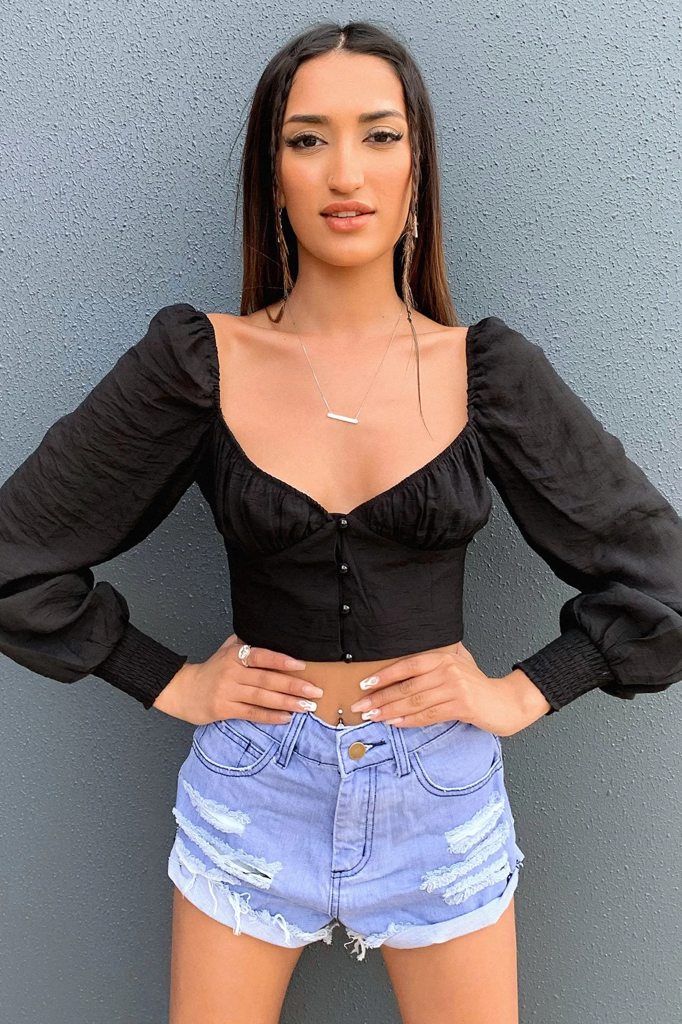 Angel Crop - Black