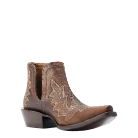 Ariat Ladies Dixon Low Heel Rhino Tan Western Booties 10044502