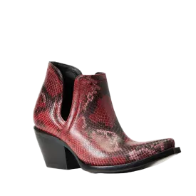 Ariat Ladies Dixon Snake Print Red Western Boots 10041030