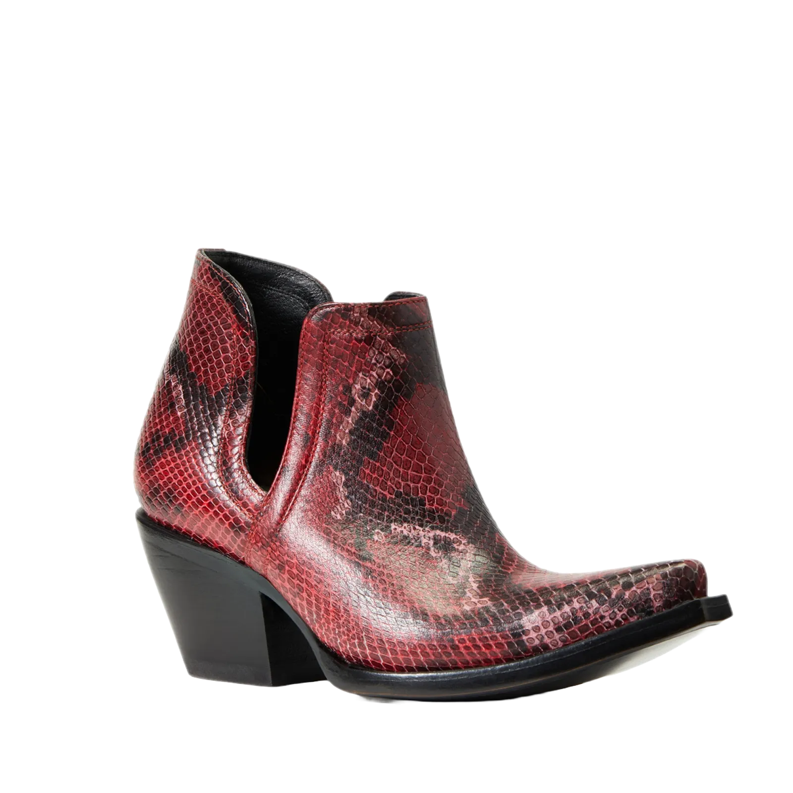 Ariat Ladies Dixon Snake Print Red Western Boots 10041030