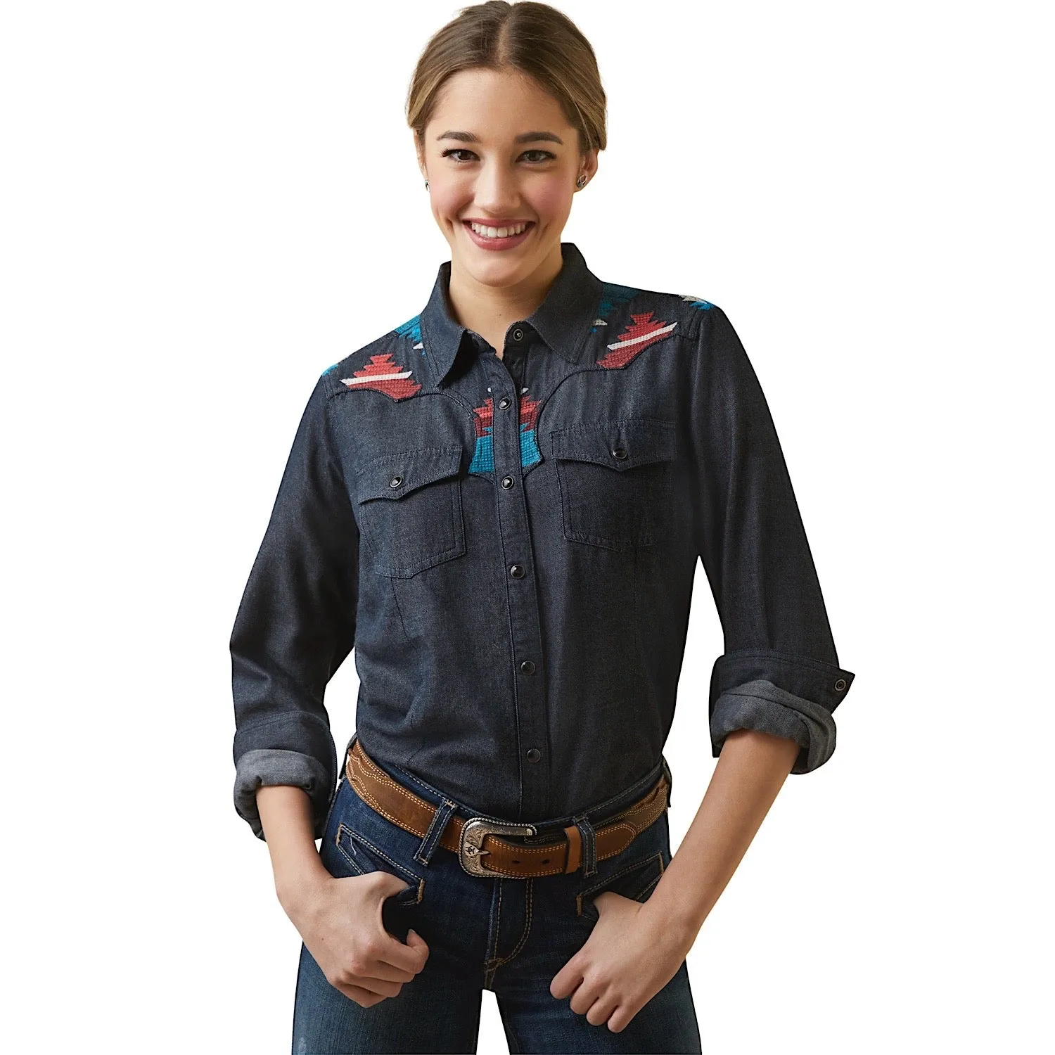 Ariat Womens Dutton Snap L/S Shirt Rinseed