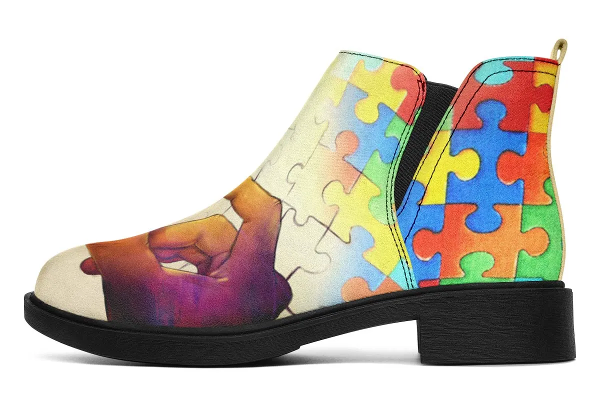 Artistic Autism Awareness Neat Vibe Boots