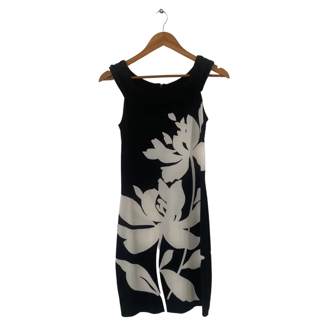 AVIRATE Black & White Printed Sleeveless Dress | Gently Used |