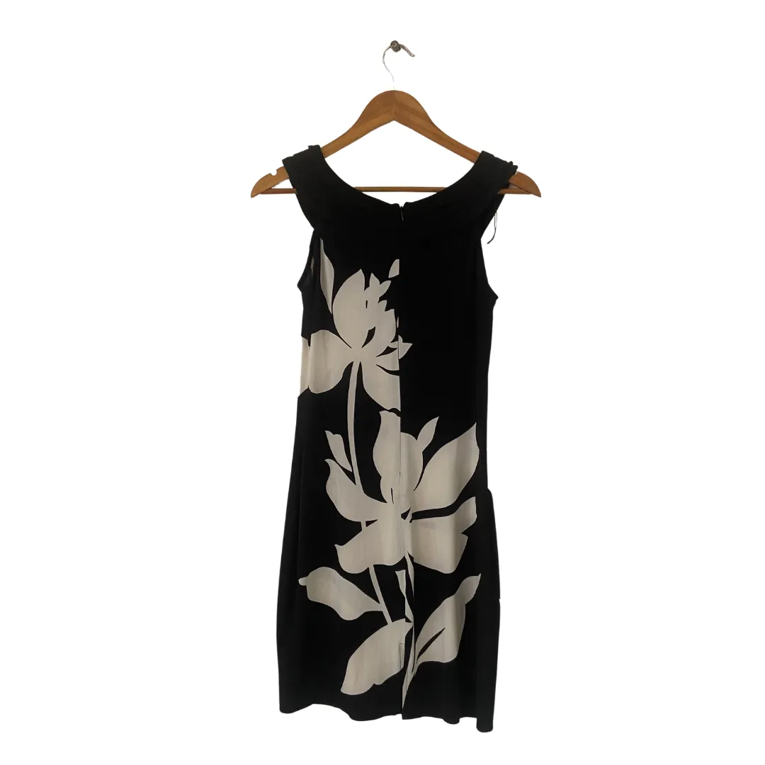 AVIRATE Black & White Printed Sleeveless Dress | Gently Used |