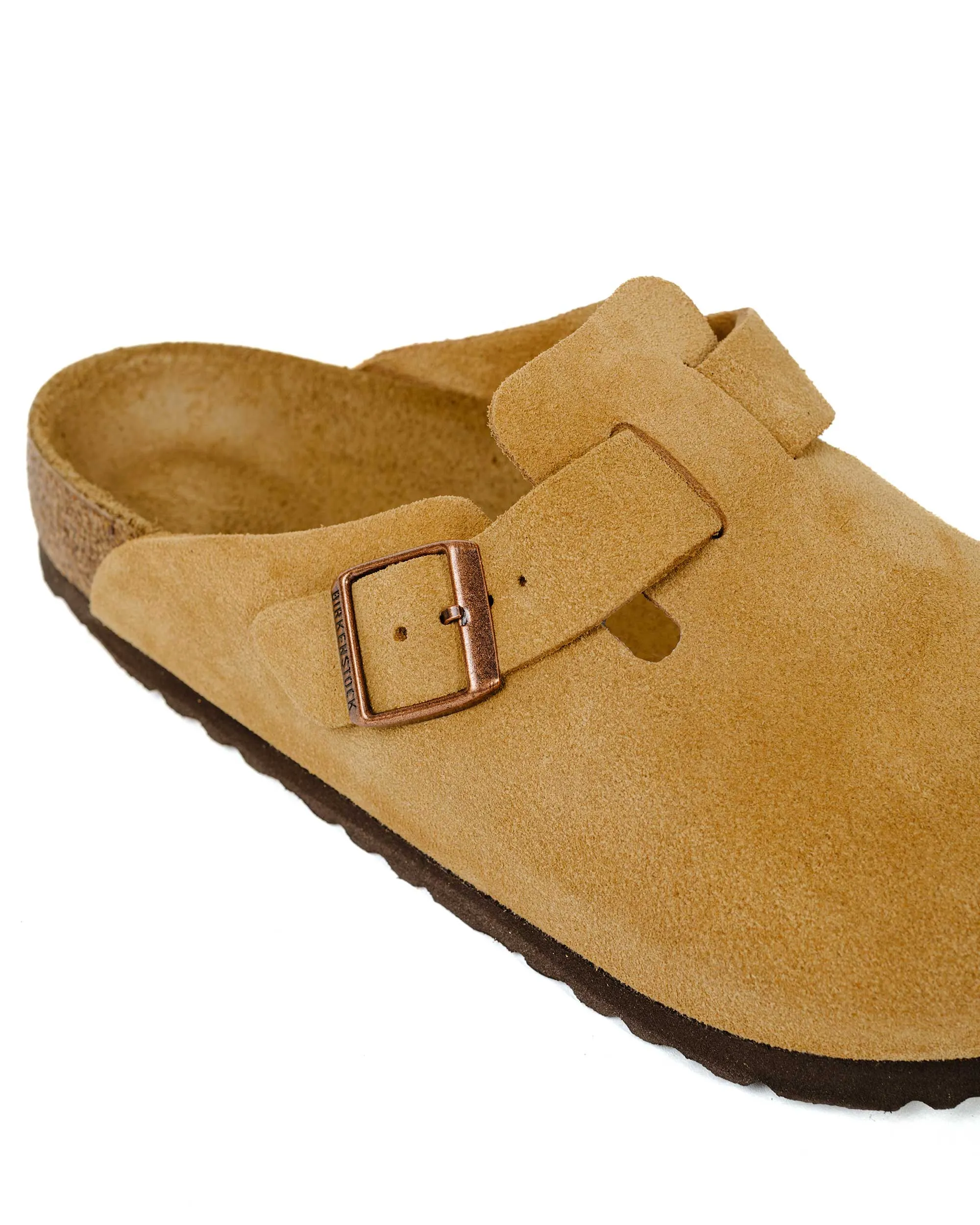 Birkenstock Boston Latte Cream Suede