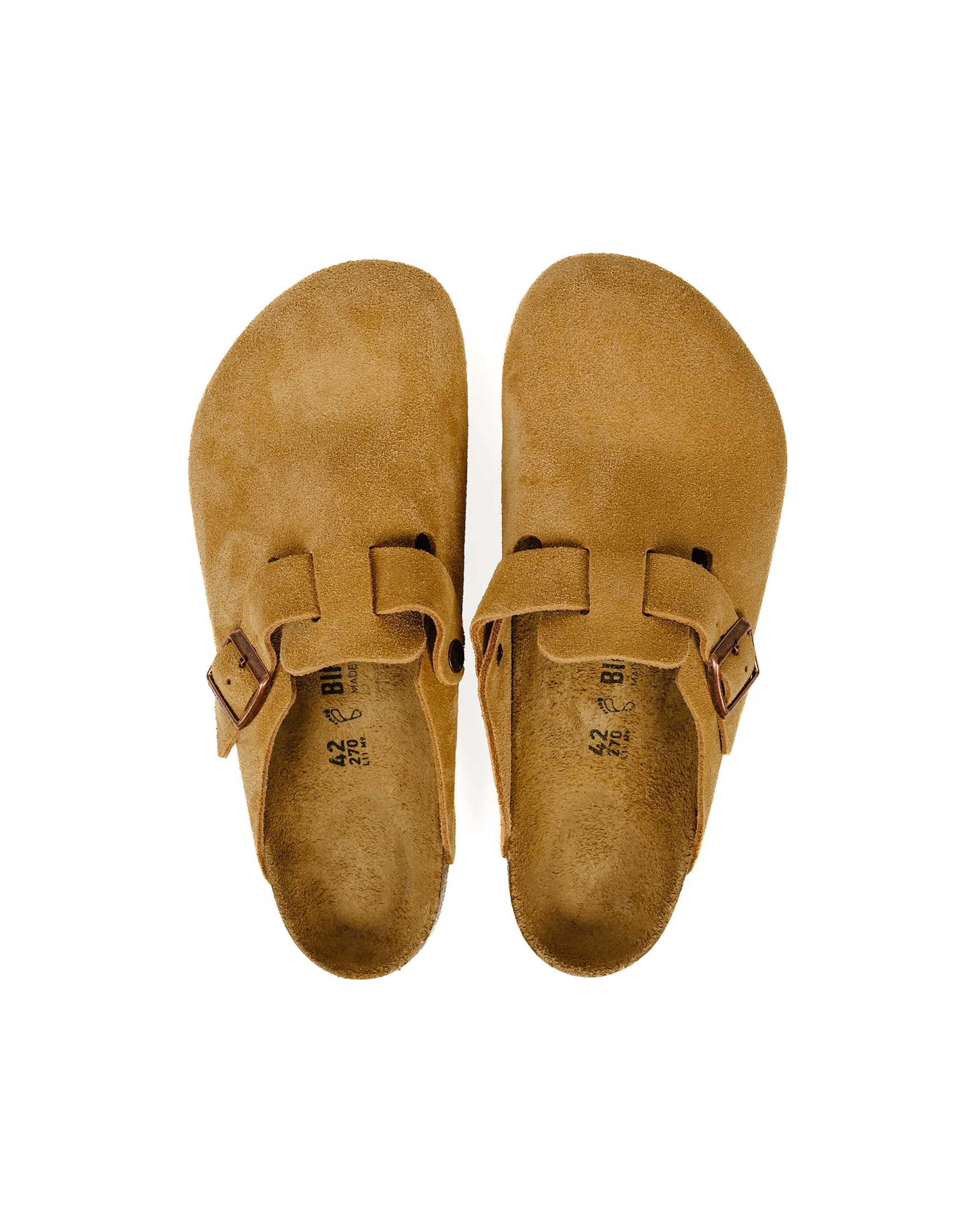 Birkenstock Boston Latte Cream Suede