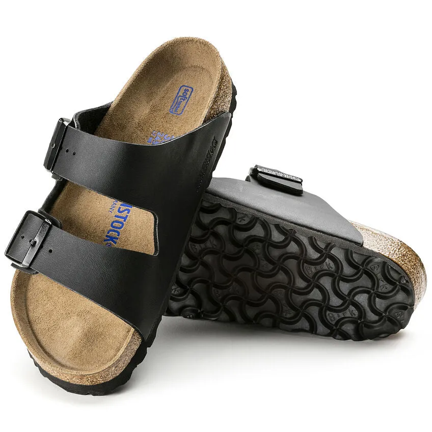 Birkenstock UNISEX Arizona Soft Footbed Birko-Flor (Black - Wide Fit)