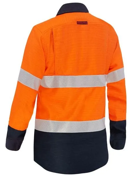 Bisley Apex 160 Women's Taped Hi Vis FR Vented Shirt BL8338T