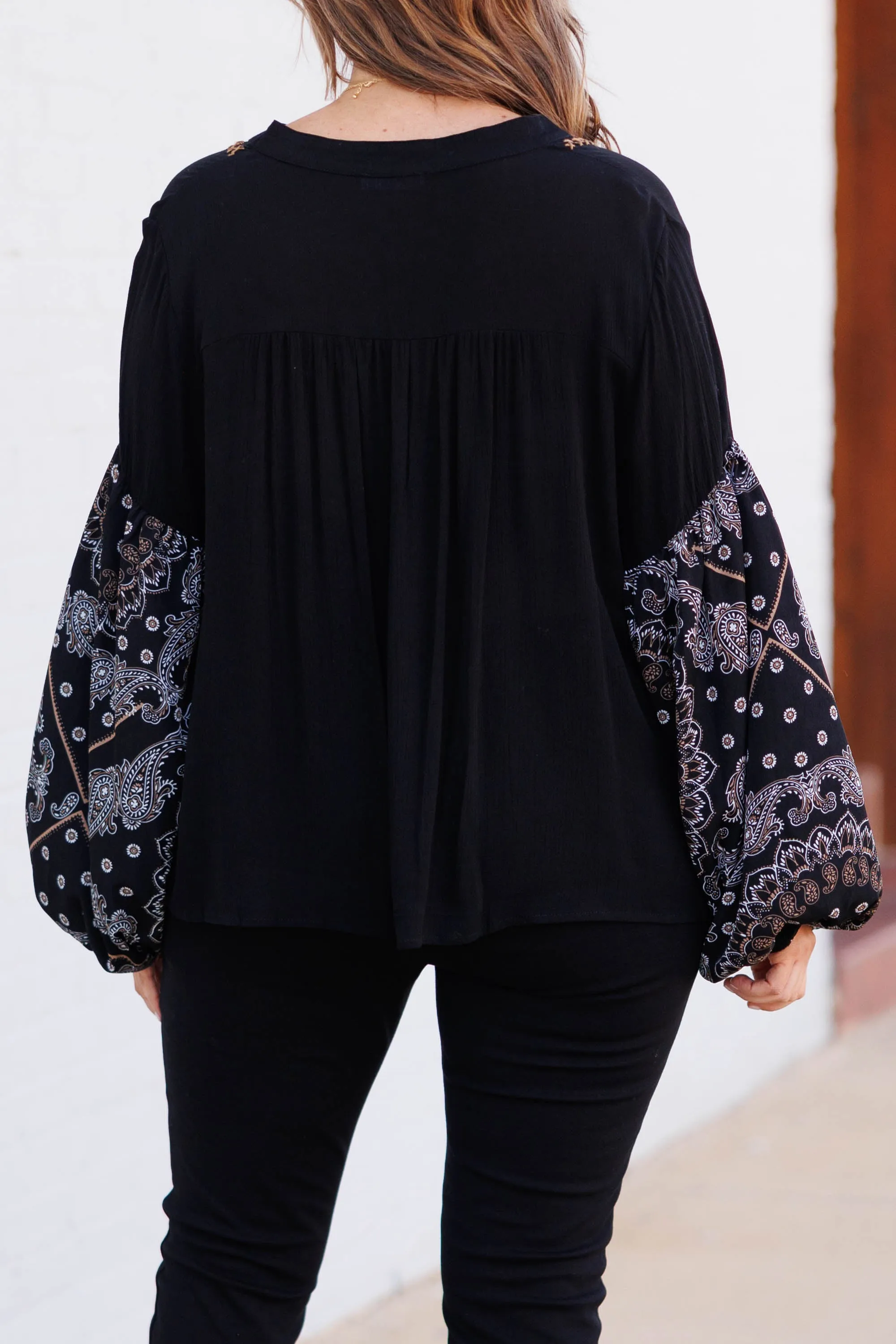 Blossom Blush Top, Black