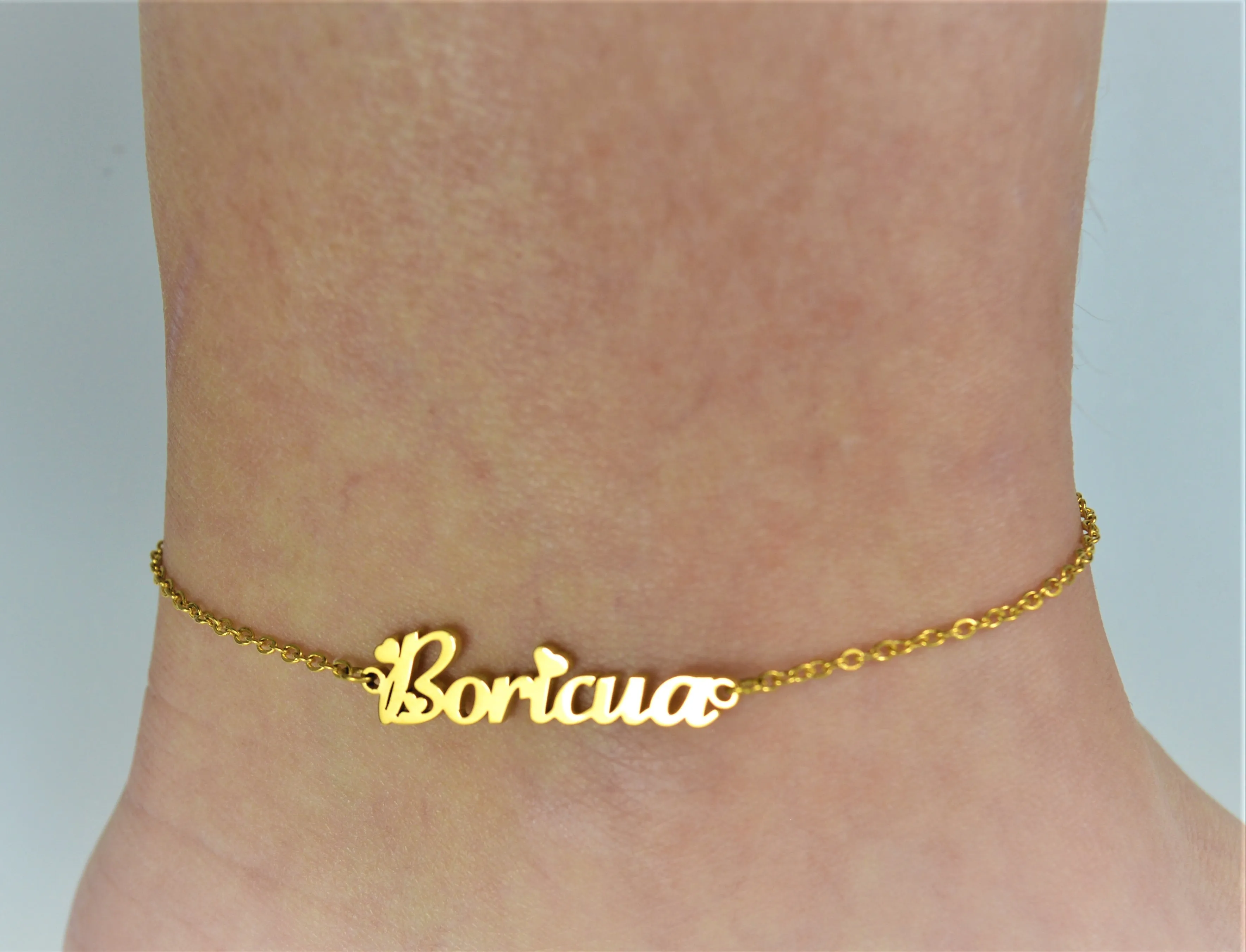 Boricua Anklet Gold