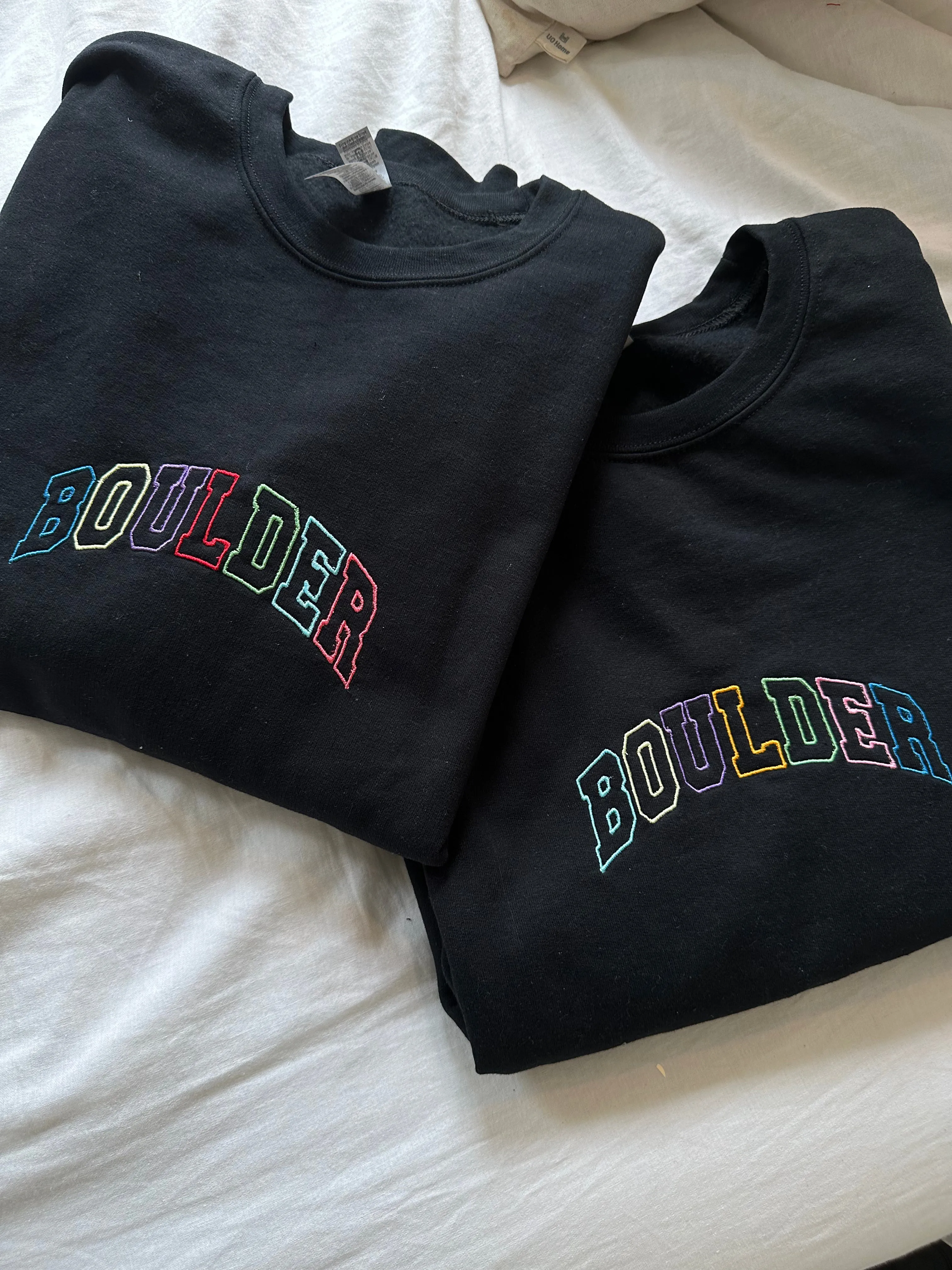 Boulder Rainbow Embroidered Crew