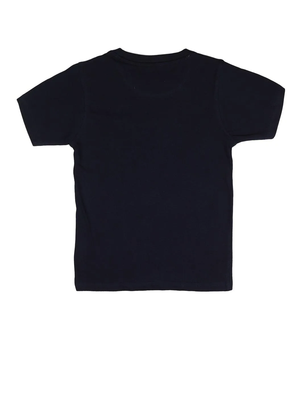 BOY'S BLACK PRINT REGULAR FIT T.SHIRT