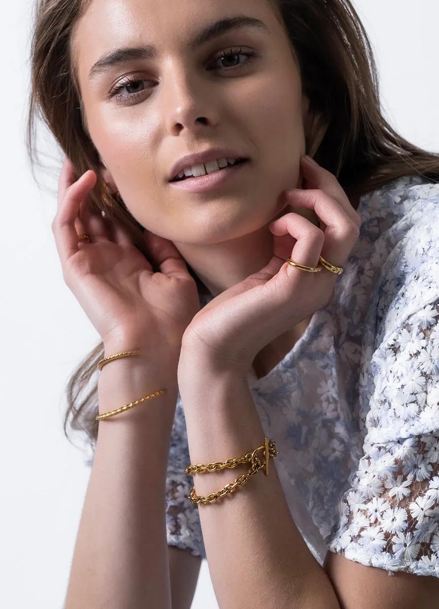 Bracelet | Unité Chain Bracelet | Double Row | IPG Gold Plated