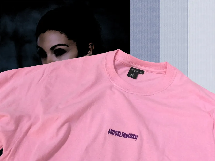 Brooklyn Work T25 Embroidery Logo S/S Tee Pink