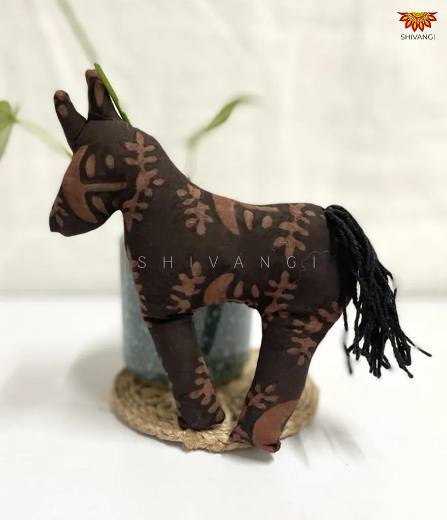 Brown and Grey Handcrafted Fabric Horse Toys !!!