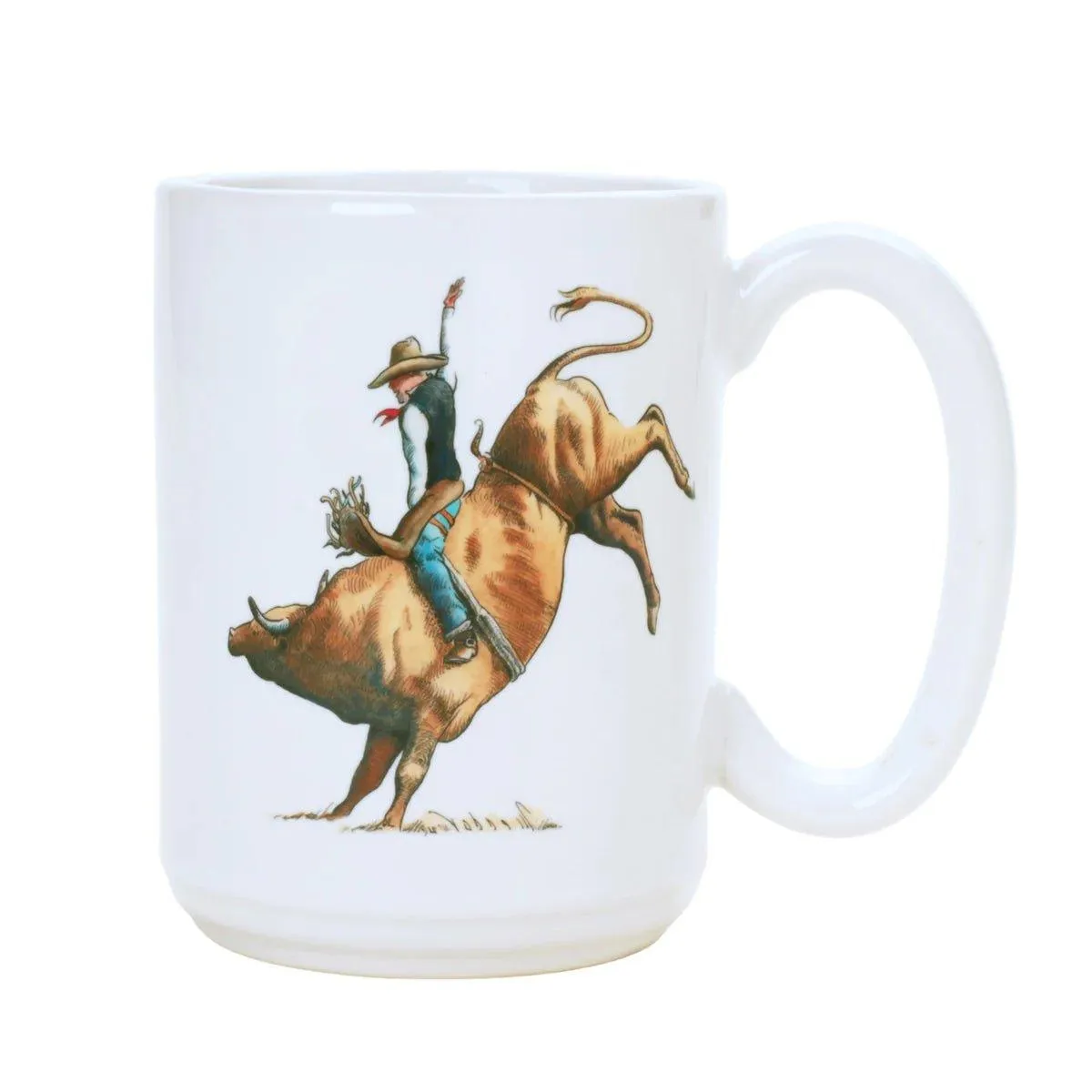 Bull Riding Art Coffee Mug