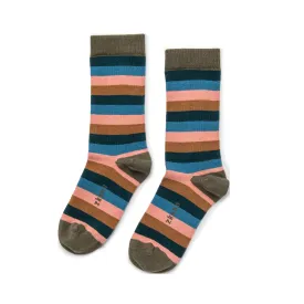 Charlotte - Organic Cotton Crew Socks - Olivine