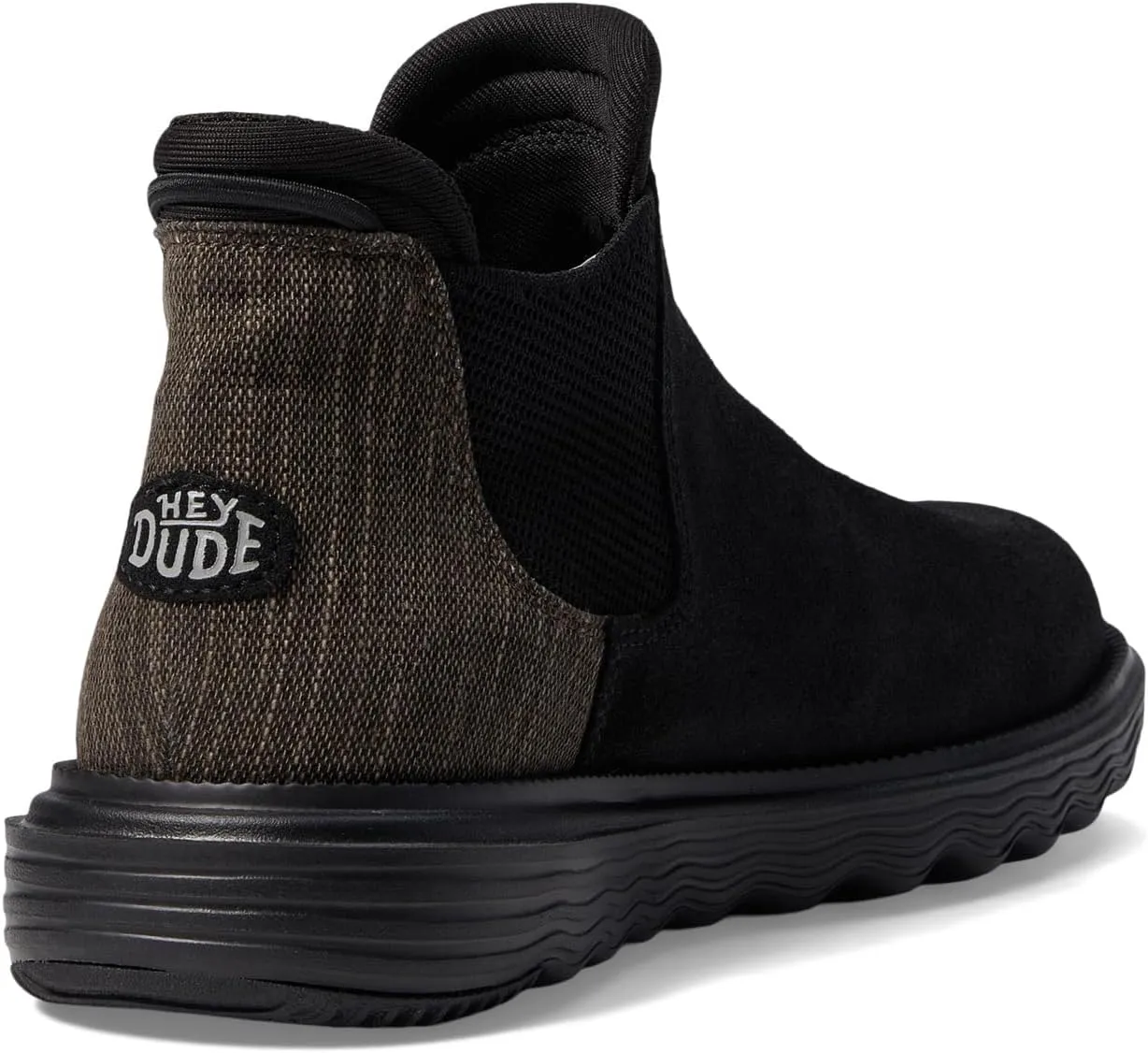 Chelsea Branson Suede Boot Hey Dude, Black/Black