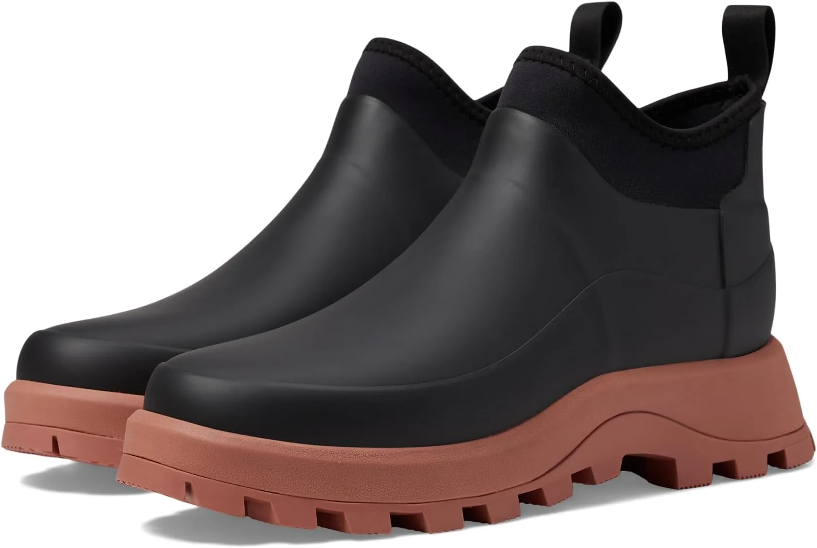 City Explorer Ankle Boot Hunter Rubber Boots, Black/Red Flurry