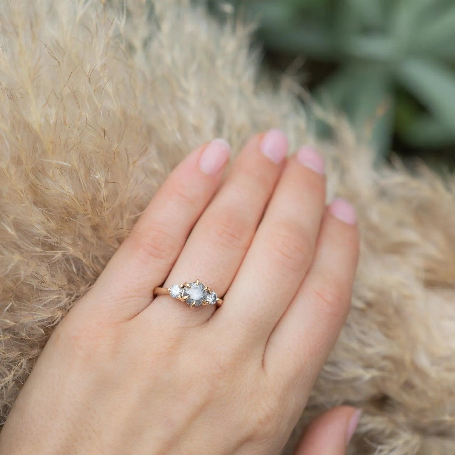 Clover - Salt and Pepper Diamond Ring