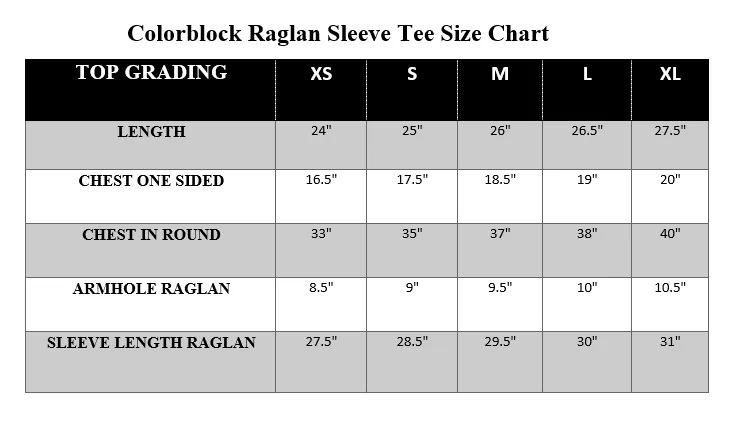 Colorblock Raglan Sleeve Tee