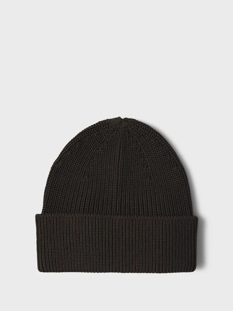 Cotton Beanie in Brown