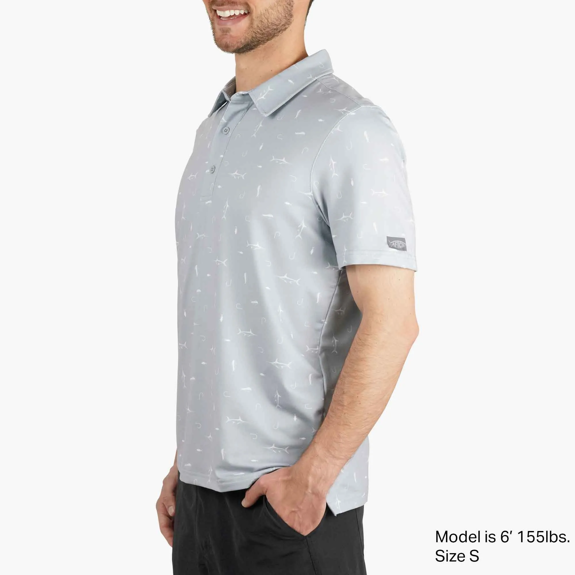 Cypress Printed Performance Polo Shirt