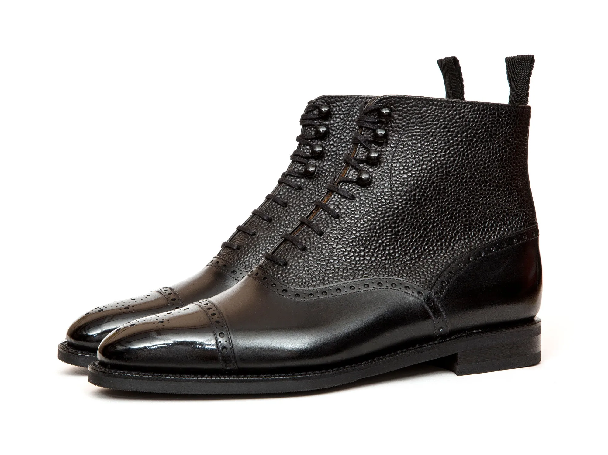 David - MTO - Black Calf / Black Country Calf - LPB Last - City Rubber Sole