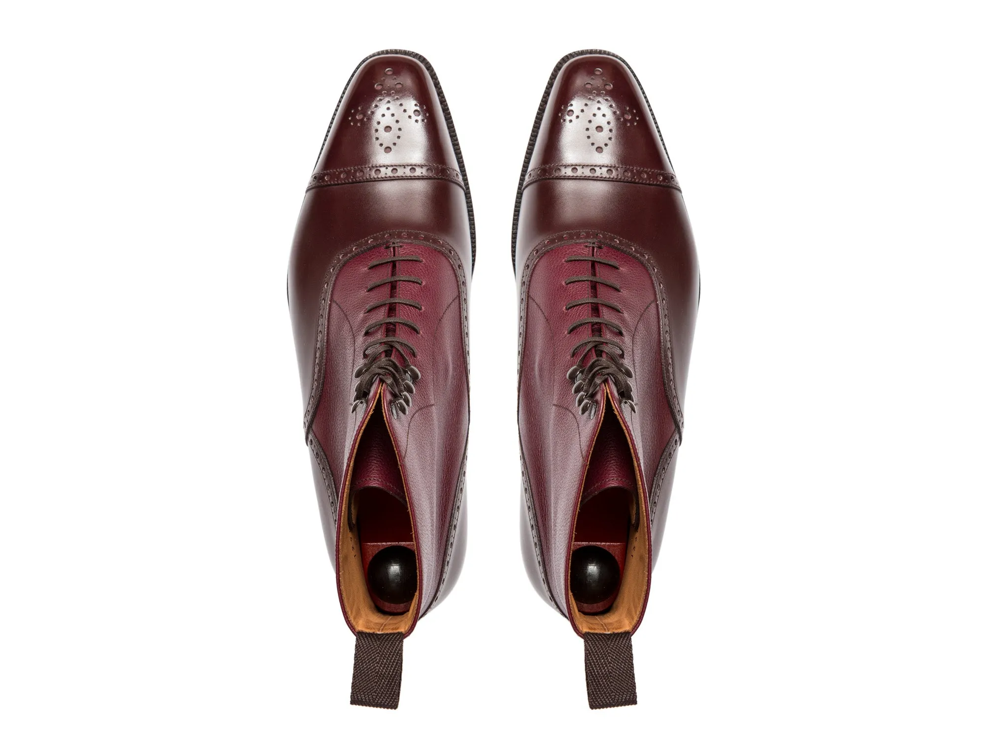 David - MTO - Deep Merlot Calf / Raspberry Soft Grain - LPB Last - Single Leather Sole