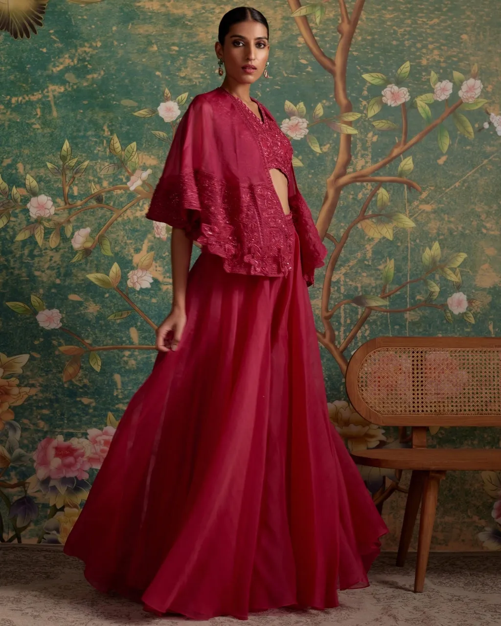 Deep Fuchsia Sashay Sharara Set