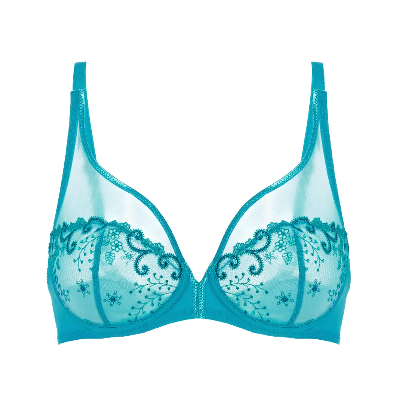 Delice Plunging Underwired Bra in Atoll Blue