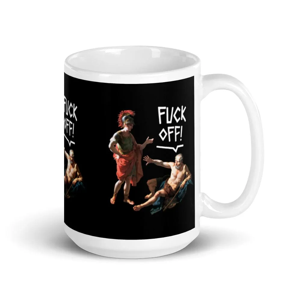 Diogenes tells Alexander to Fuck Off - Mug