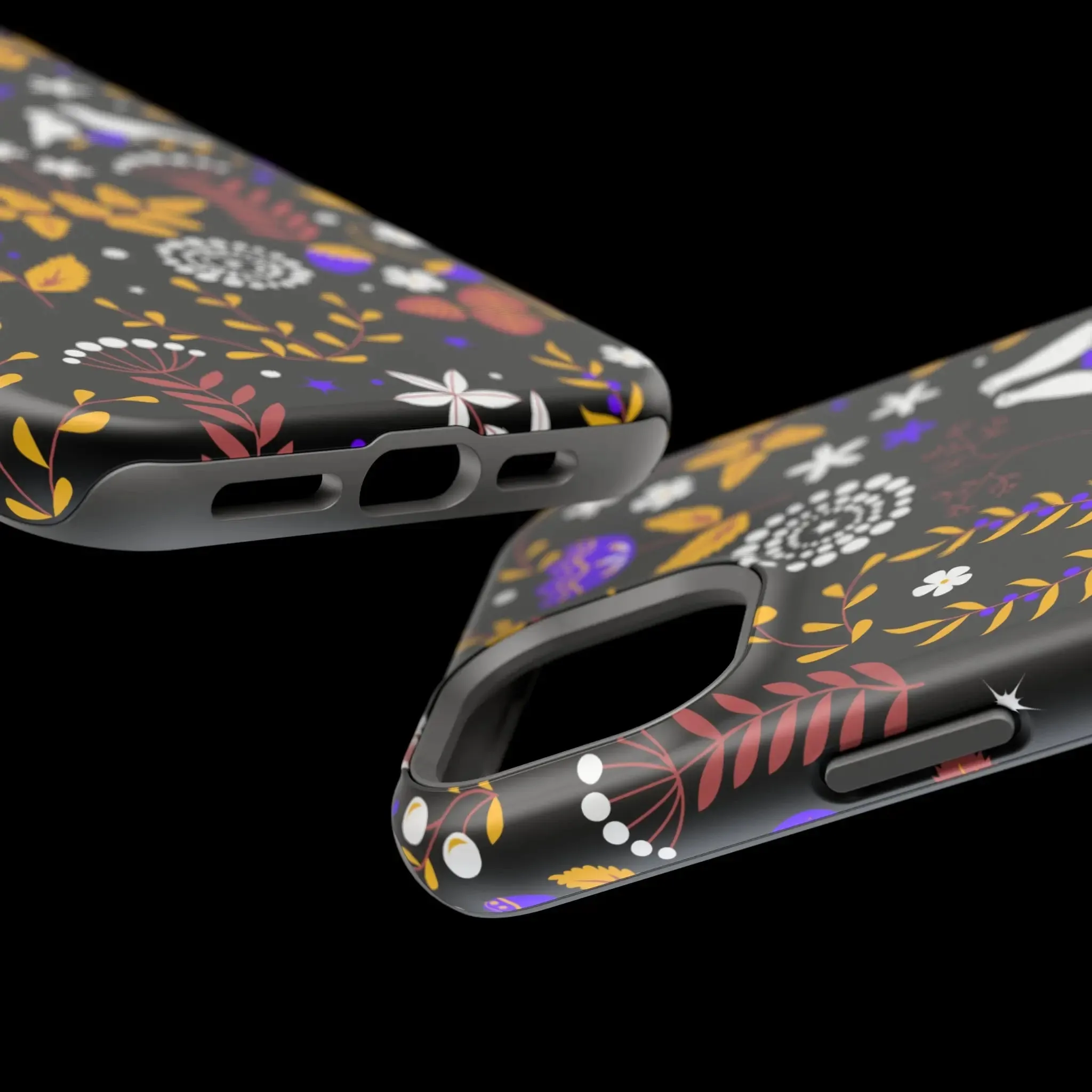 Dove Garden | Black Floral Case