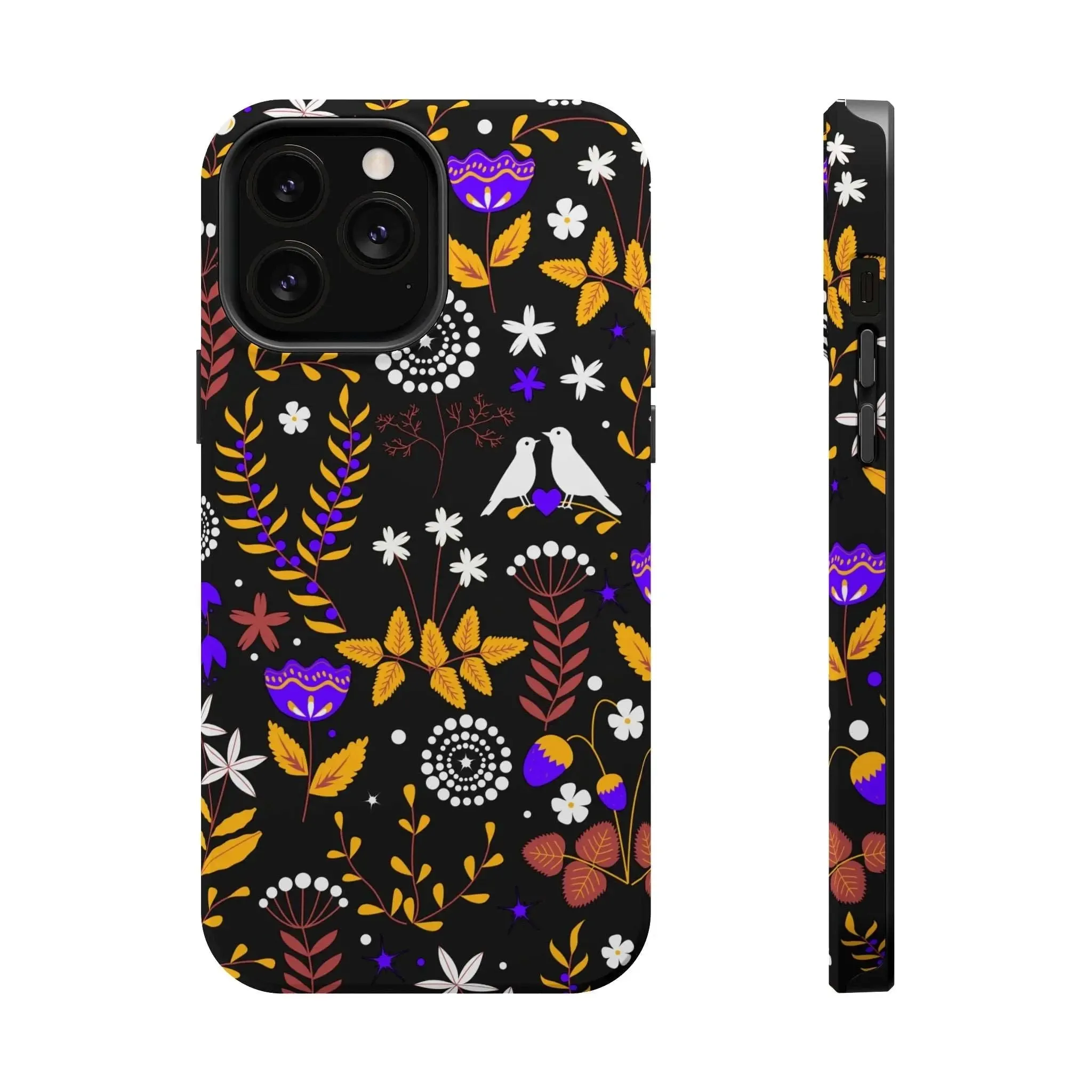 Dove Garden | Black Floral Case