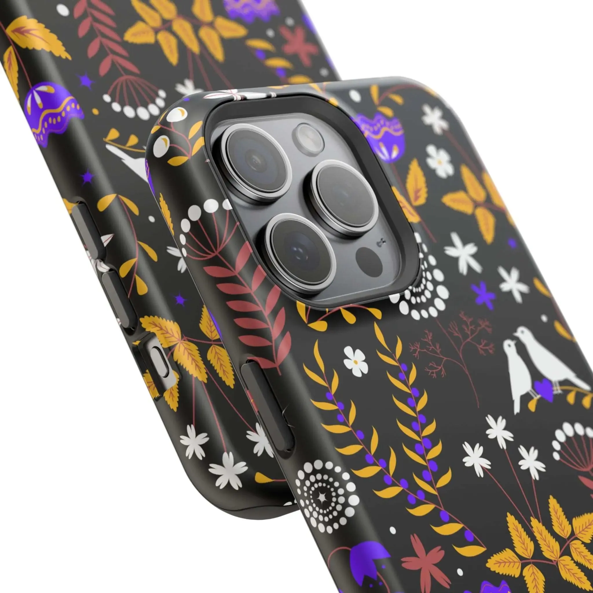 Dove Garden | Black Floral Case