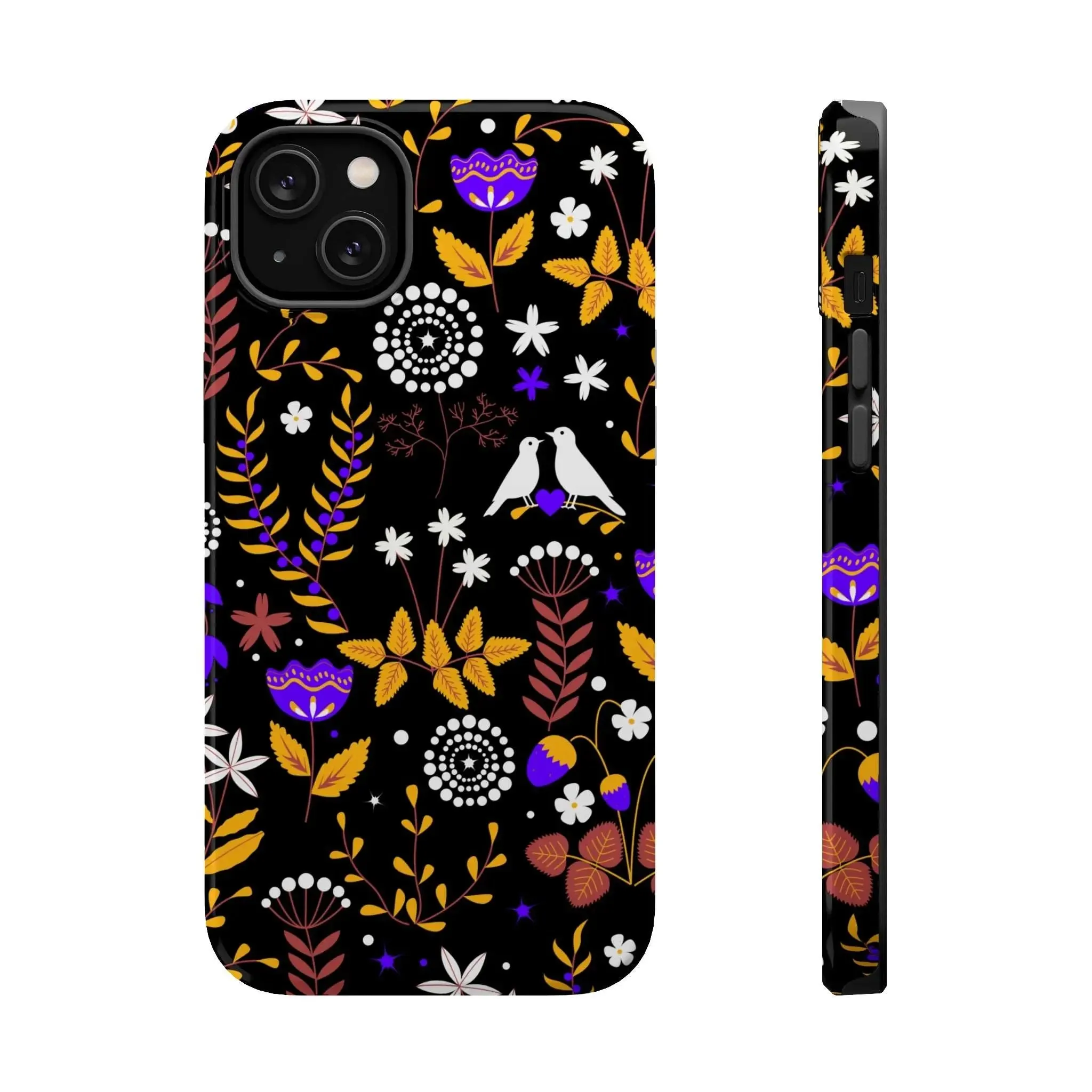 Dove Garden | Black Floral Case