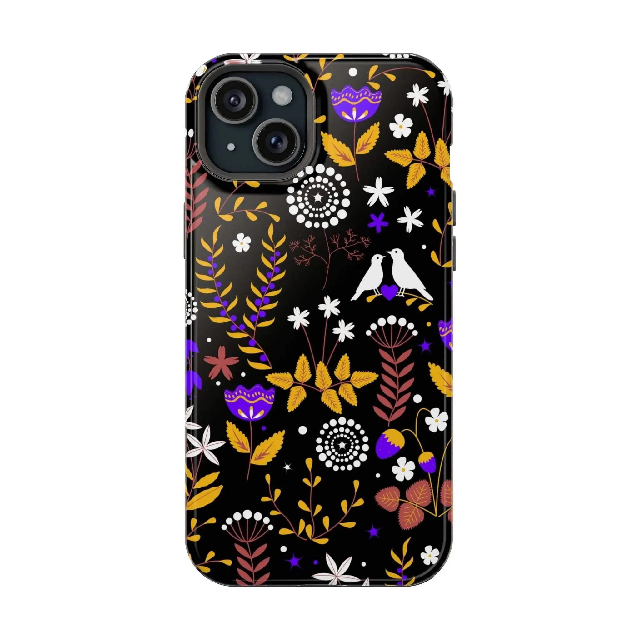 Dove Garden | Black Floral Case