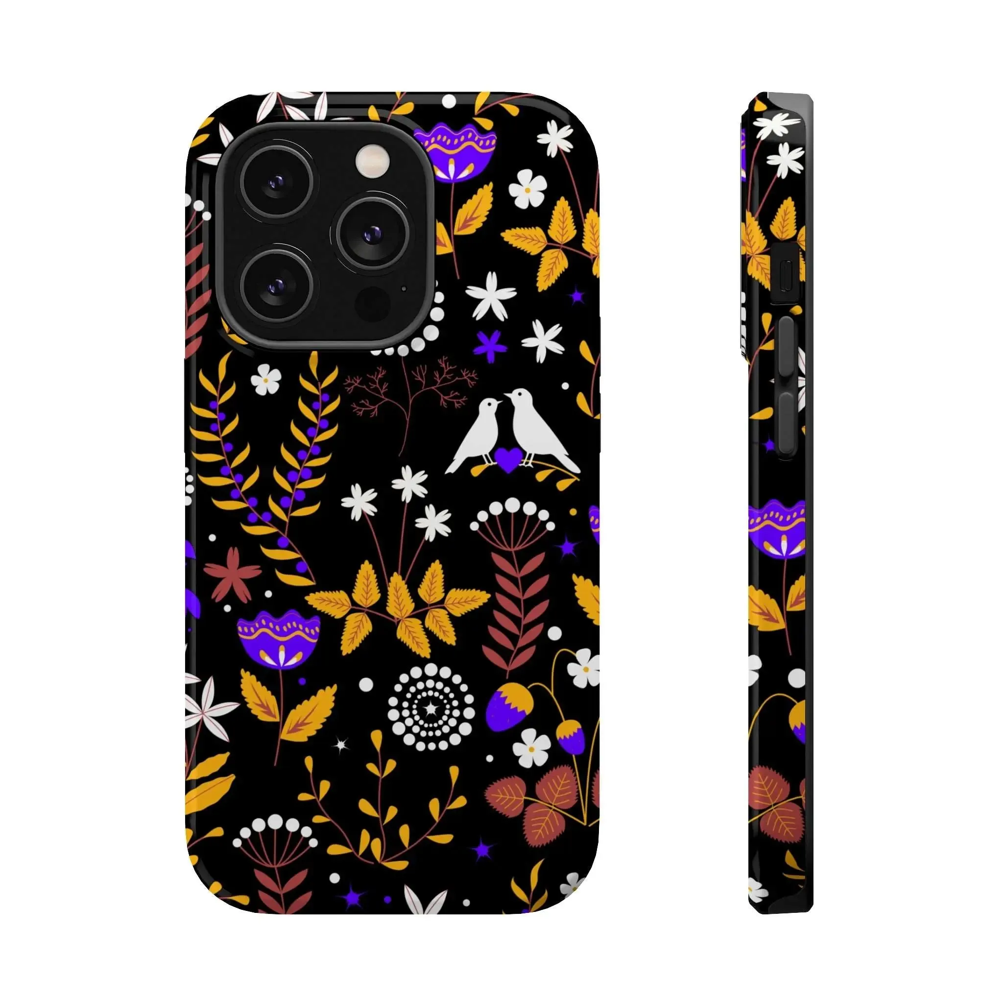 Dove Garden | Black Floral Case