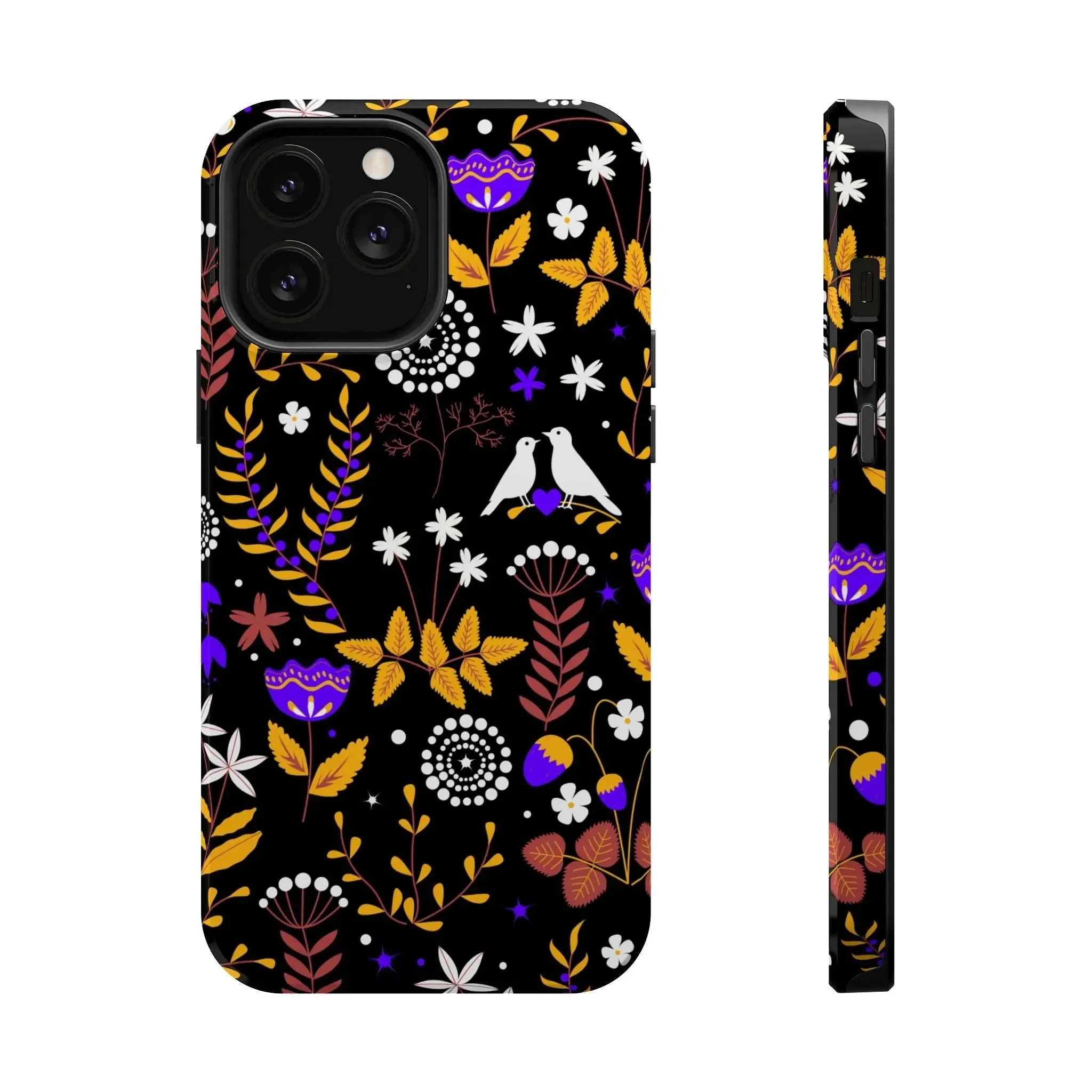 Dove Garden | Black Floral Case