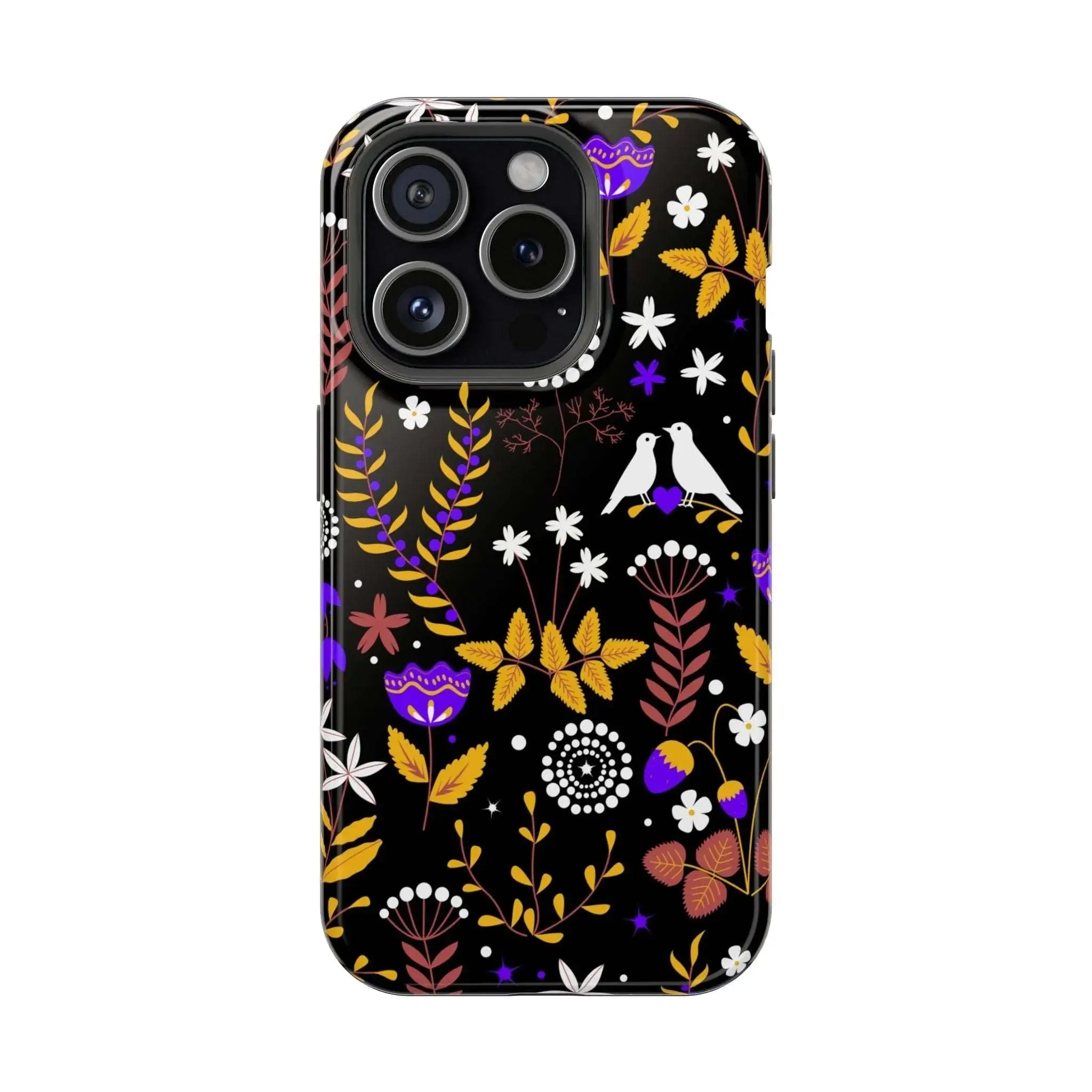 Dove Garden | Black Floral Case